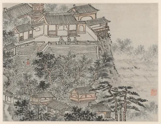 Kaksitoista näkymää Tiger Hillille, Suzhou: The Five Sages Terrace, vuoden 1490 jälkeen.