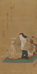 Näyttelijä Arashi Rikan I muotokuva, n. 1812.