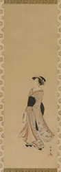 Tyttö pelaa hanetsukia, Edo-kausi, 1700-luku