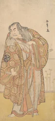 Ikunojo III hahmona Chiyosaki Striking the Chozubachi, Gold Coin Fliessuihku, 1700-luvun loppu.