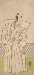 Viides Ichikawa Danjuro korkea-arvoisena samuraina, 1700-luvun lopulla.