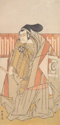 Ensimmäinen Nakamura Nakazo Kudo Suketsunen roolissa, luultavasti 1775.