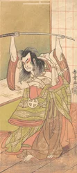 Kolmas Otani Hiroji Daimyona seisoo Engawassa, n. 1771.