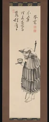 Munkki Daito Kokushi kerjäläisenä, 1800-luvun alku.