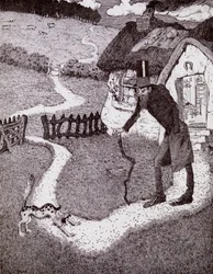 Siellä oli vino mies kirjasta Prinsessa Marie-Josés Childrens Book, julkaistu 1916