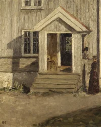 Aurinkoseinä (öljy kankaalle)
