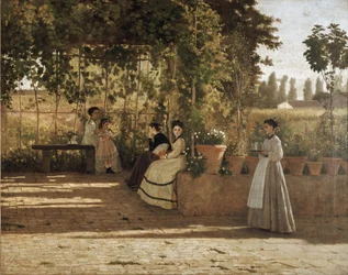 Iltapäivä (pergola) (öljy kankaalle
