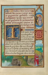 Rand mit der Vision des Hohenpriesters und des Teufels von Sacharja