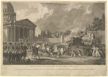 Voltairen käännös ranskalaisessa pantheonissa, 1817.