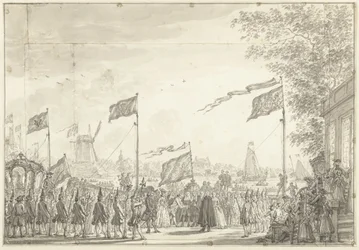 Jäähyväiset Willem V:lle ja hänen vaimolleen Buitenamstelissa, 1768