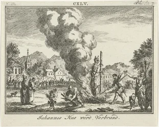 Jan Husin polttaminen roviolla, 1700-luvun puoliväli
