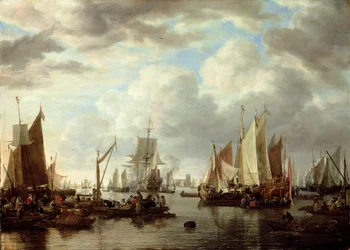 Laivoja Dordrechtin edustalla, 1651