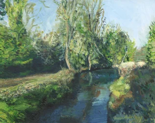 Latchmere Brook, Ham Common (öljy paneelille)