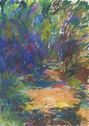 Metsäpolku nro 24, 2024 (pastelli paperille)