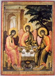 Vanhan testamentin kolminaisuus, 1671 (tempera puulle)
