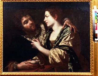 Rakastavaiset. Simon Vouetin (1590-1649) maalaus. Öljy kankaalle, 82 x 100 cm