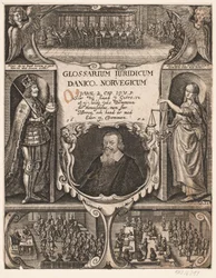 Nimisivu, jossa muotokuva C.O. Veile "Glosarium juridicum Danico - Norvegicum", 1652