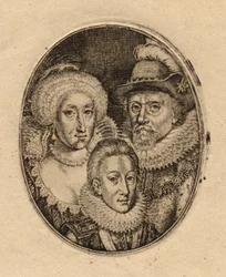 Anne Tanskan; kuningas Kaarle I Walesin prinssi; kuningas Jaakko I Englannin ja VI Skotlannin Simon De Passe (2)