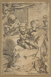 Pyhä perhe ja rukous, n. 1640-1642.