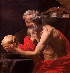 Pyhä Hieronymus mietiskelemässä, n. 1637-1639 (öljy kankaalle).