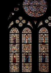 Evankelistien yläsymboleissa San Ludovico di Tolosan (Anjoun Louis tai Toulousen pyhä Louis) alapuolella