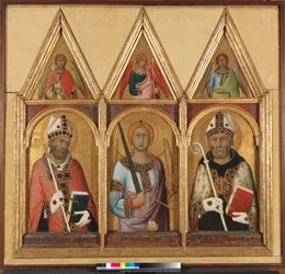Pyhä Geminianus, n.1319 tempera ja kultaa paneelilla yksityiskohta 58835:stä.