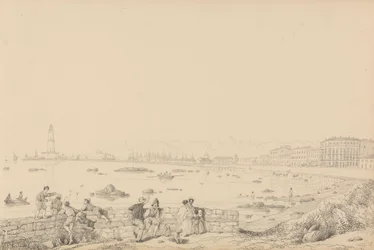 Albumi 30 katselukertaa Tirolissa ja Italiassa: Leghorn, Villa Caprille - General View 1st. syyskuuta 1841