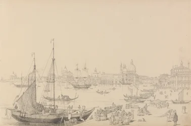 Albumi 30 katselukertaa Tirolissa ja Italiassa: Näkymä Danielen hotellista Riva degli Schiavonilla 8. marraskuuta 1840