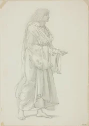 Draped seisova miesfiguuri