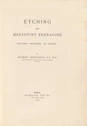 Oxfordissa pidetyt etsaus- ja mezzotint-kaiverrusluennot