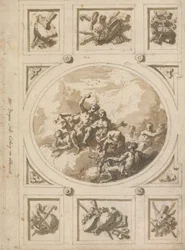Suunnittelu kattoon Addiscombessa: Bacchus ja Ariadne