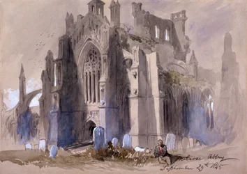 "Melrose Abbey", 1845