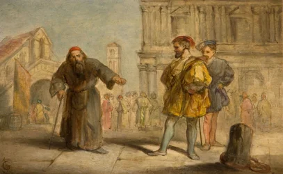 Kohtaus Shakespearen teoksesta Venetsian kauppias, 1865.