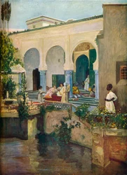 Maurilaisen haaremin sisätila, 1907