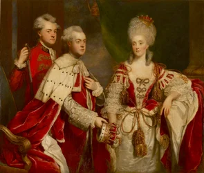 George, 2. Earl Harcourt, hänen vaimonsa Elizabeth ja veli William, 1780