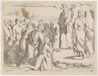 Mooses näyttää lain taulukot kansalle Raamatun kohtaukset (sarjan nimi) Historia del Testamento Vecchio / Dipinta in Roma nel Vaticano da Raffaelle di Urbino (...) (sarjan nimi)