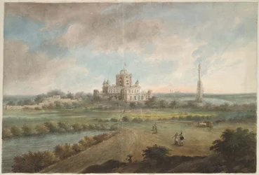 Kenraali Claude Martinin Constantia-talo puistossaan Lucknowissa.