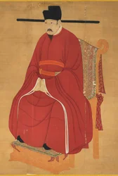 Keisari Renzong of Song (muste ja väri silkille; riippukäärö)