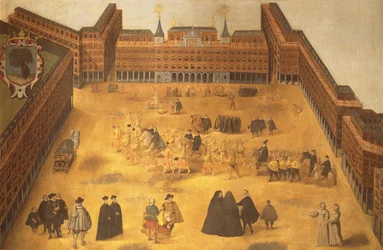 131-0635413 View of Plaza Mayor in Madrid