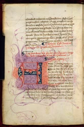 Burney 252, f. 4v, palapelin alkukirjain 
