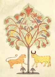 Fol.319v Nebukadnessarin unelma, Raamatusta Mozarabe