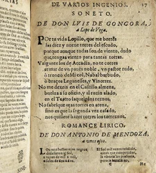 GOGOORA Y ARGOTE, Luis de (1561-1627). Kultaisen vuosisadan espanjalainen runoilija; VEGA CARPIO, Felix Lope de (1562-1635). Soneto a Lope de Vega" (Sonaatti Lope de Vegalle), runo, joka sisältyy "Poesias varias de grandes ingenios espanoles" -kokoelmaan, 