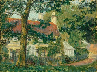 Punakattoinen mökki, Somerset, 1909–1910