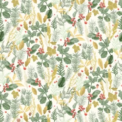 Holiday holly pattern -valo, 2021 (grafiittikynä ja digitaalinen)