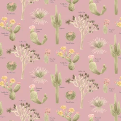 Mojave Desert Cacti -kuvio, 2021 (grafiittikynä ja digitaalinen)