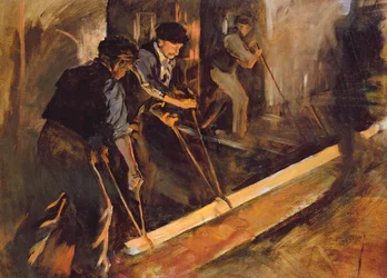 Teräksen taonta, The Steel Mills (öljy kankaalle)