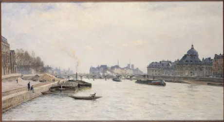 Pont des Arts, näkymä Pont Royalilta, n. 1884 (öljy)