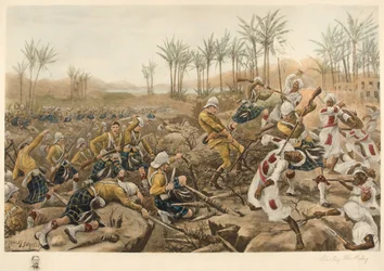 Cameron Highlanders ryöstössä, Atbara, 8. huhtikuuta 1898 (valokuva)