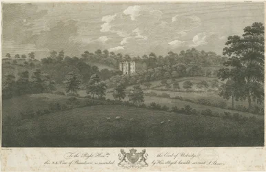 Beaudesert Hall and Park: teräskaiverrus, nd [1762-1802] (painettu)
