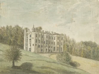 Beaudesert Hall and Park: akvarellimaalaus, nd [1762-1802]